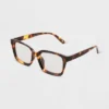Women's Tortoise Print Shiny Plastic Rectangle Blue Light Filtering Reading Glasses - Universal Thread™ Dark Brown 2 Women's Tortoise Print Shiny Plastic Rectangle Blue Light Filtering Reading Glasses - Universal Thread™ Dark Brown -Universal Thread GUEST 0259465c 85c1 40df af5f 5324980fb729