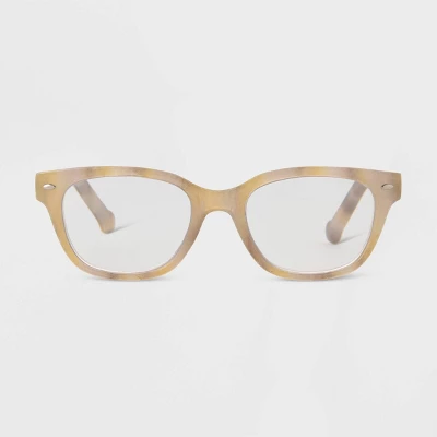 Women's Gloss Plastic Surf Shade Blue Light Filtering Reading Glasses - Universal Thread™ Dark Off-White 4 Women's Gloss Plastic Surf Shade Blue Light Filtering Reading Glasses - Universal Thread™ Dark Off-White - Image 2