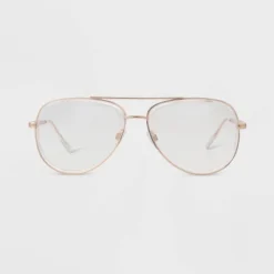 Women's Metal Aviator Blue Light Filtering Reading Glasses - Universal Thread™ Gold -Universal Thread GUEST 0e4da77f fcc3 41ca b457 bfd9d4f6e6f8