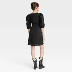 Universal Thread 17 Women's Elbow Puff Sleeve Ruched Mini Dress - Universal Threadâ˘