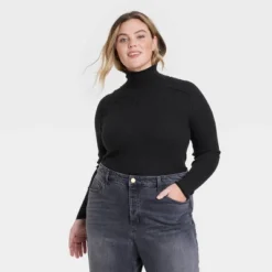Women's Shrunken Rib Turtleneck Pullover Sweater - Universal Thread™ -Universal Thread GUEST 1897b137 1c77 4d0f 8b4a 260b5938d071