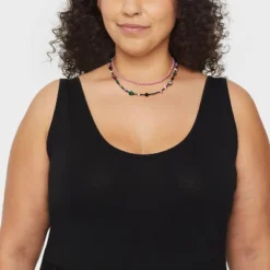 Semi-Precious Onyx Lepidolite Malachite Beaded Necklace Set 2pc - Universal Threadâ˘