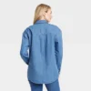 Women's Long Sleeve Oversized Button-Down Shirt - Universal Thread™ Blue -Universal Thread GUEST 2628ba9b c315 41eb a4cd a3b7a0b7c157