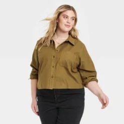 Women's Long Sleeve Button-Down Cropped Shirt - Universal Thread™ 9 Women's Long Sleeve Button-Down Cropped Shirt - Universal Thread™ -Universal Thread GUEST 2ba3dbf9 05be 4c5d 968a 1e3b8bf76eb0