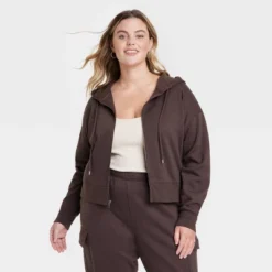 Women's Cropped Zip-Up Sweatshirt - Universal Thread™ -Universal Thread GUEST 2d2bf51e 972c 408f 9329 3db2b9e2eba5