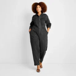 Women's Long Sleeve Denim Jumpsuit - Universal Thread™ -Universal Thread GUEST 36893b7e 1d65 4064 a92e 2a384859d54f