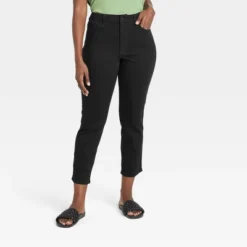 Women's High-Rise Slim Straight Jeans - Universal Thread™ Black -Universal Thread GUEST 447944a0 2af7 4177 af23 573dd2570461