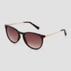 Women's Tortoise Shell Print Plastic Round Sunglasses - Universal Thread™ Brown -Universal Thread GUEST 4de3be1b d0db 444d a931 061dd384845e