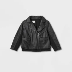 Women's Adaptive Seated Fit Moto Jacket - Universal Thread™ Black -Universal Thread GUEST 4f2ed37f d8f3 4307 b017 fe0846d9040b