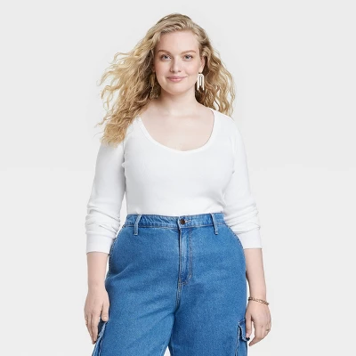 Women's Long Sleeve Ribbed V-Neck T-Shirt - Universal Thread™ 5 Women's Long Sleeve Ribbed V-Neck T-Shirt - Universal Thread™ - Image 3