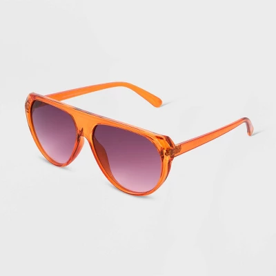Women's Flat Top Cateye Sunglasses - Universal Thread™ Amber 3 Women's Flat Top Cateye Sunglasses - Universal Thread™ Amber