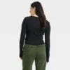 Women's Long Sleeve Shrunken Rib T-Shirt - Universal Thread™ -Universal Thread GUEST 5305ac01 def7 4653 84eb 19916fbcf123