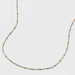 Turquioise Epoxy Beaded Necklace - Universal Thread™ Gold -Universal Thread GUEST 536fc9f6 be45 4d28 902f 3a76fcde7dfc