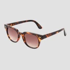 Women's Tortoise Shell Print Narrow Rectangle Sunglasses - Universal Thread⢠Brown