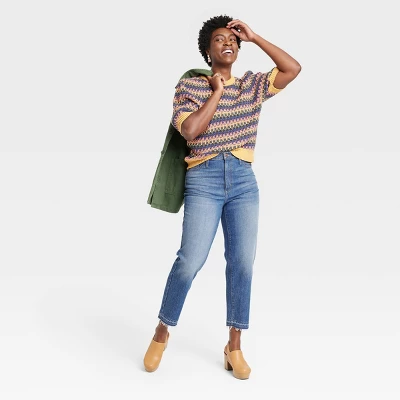 Women's High-Rise Vintage Straight Jeans - Universal Thread™ Indigo 7 Women's High-Rise Vintage Straight Jeans - Universal Thread™ Indigo - Image 5