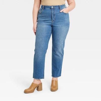 Women's High-Rise 90's Distressed Straight Jeans - Universal Thread™ 6 Women's High-Rise 90's Distressed Straight Jeans - Universal Thread™ - Image 4