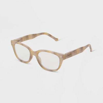 Women's Gloss Plastic Surf Shade Blue Light Filtering Reading Glasses - Universal Thread™ Dark Off-White 3 Women's Gloss Plastic Surf Shade Blue Light Filtering Reading Glasses - Universal Thread™ Dark Off-White
