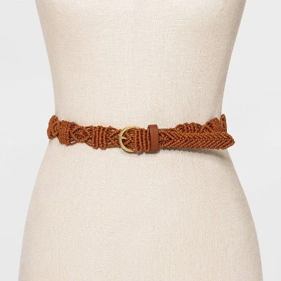 Women's Macrame Belt - Universal Thread™ Rust XXL 3 Women's Macrame Belt - Universal Thread™ Rust XXL