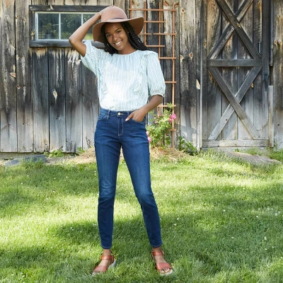 Women's Mid-Rise Skinny Jeans - Universal Thread™ Blue 4 Women's Mid-Rise Skinny Jeans - Universal Thread™ Blue - Image 2