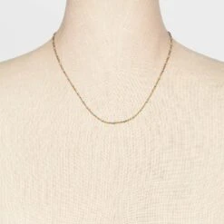 Turquioise Epoxy Beaded Necklace - Universal Thread™ Gold