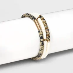 Semi-Precious Heishi Multi-Strand Bracelet Set 3pc - Universal Threadâ˘