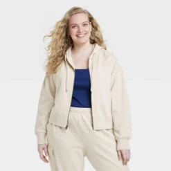 Women's Cropped Zip-Up Sweatshirt - Universal Thread™ -Universal Thread GUEST 9338ca83 f0fd 4dfd b9ae 0ae06b7487dc