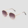 Women's Narrow Metal Round Sunglasses - Universal Thread™ Gold -Universal Thread GUEST 935d7dc7 4969 4fc7 89cd 8c817723526f