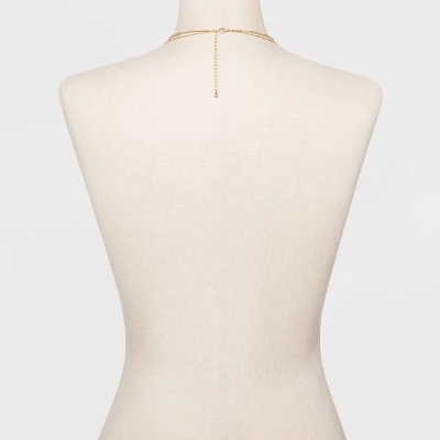 Paddle And Chain Layer Necklace - Universal Thread™ Gold 4 Paddle And Chain Layer Necklace - Universal Thread™ Gold - Image 2