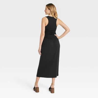 Women's Knit Midi Ruched Dress - Universal Thread™ 3 Women's Knit Midi Ruched Dress - Universal Thread™