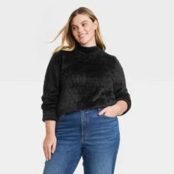 Women's Fuzzy Mock Turtleneck Pullover Sweater - Universal Thread™ -Universal Thread GUEST a8968846 300c 4717 bbe4 34a9c67e8b83