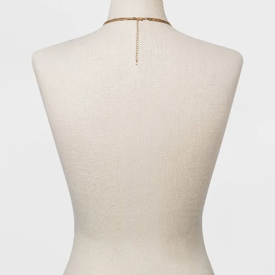 Curb And Snake Chain Layered Multi-Strand Necklace - Universal Thread™ Worn Gold 4 Curb And Snake Chain Layered Multi-Strand Necklace - Universal Thread™ Worn Gold - Image 2