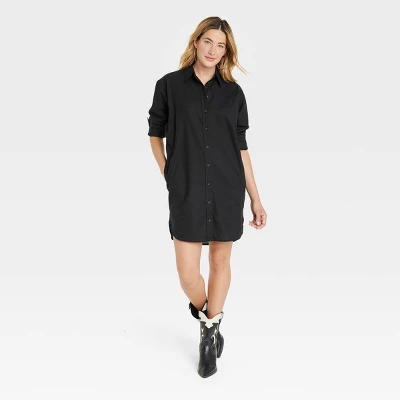 Women's Long Sleeve Mini Shirtdress - Universal Thread™ 4 Women's Long Sleeve Mini Shirtdress - Universal Thread™ - Image 2