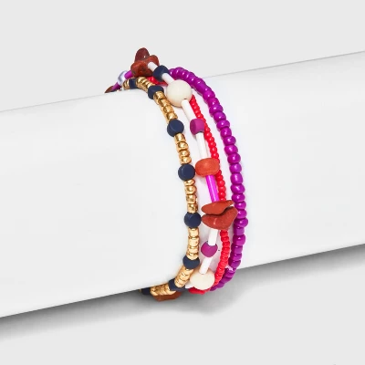 Semi Precious Opal Stretch Bracelet Set 4pc - Universal Thread™ 3 Semi Precious Opal Stretch Bracelet Set 4pc - Universal Thread™