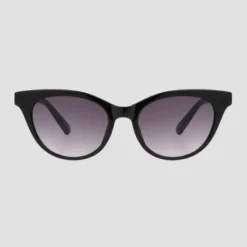 Women's Narrow Cateye Sunglasses - Universal Thread™ Black