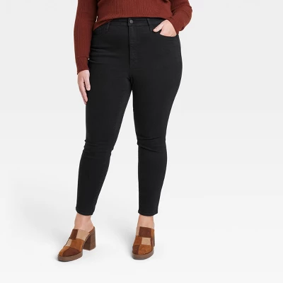Women's High-Rise Skinny Jeans - Universal Thread™ Black Wash 6 Women's High-Rise Skinny Jeans - Universal Thread™ Black Wash - Image 4