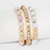 Semi-Precious White Howlite & Sunstone Stretch Multi-Strand Bracelet Set - Universal Thread™ Worn Gold -Universal Thread GUEST e91b51d7 2bbf 46c5 8e50 51407026263f