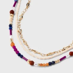 Semi-Precious Aventurine Jasper Lapis Opal Quartz Beaded Necklace Set 3pc - Universal Thread™ -Universal Thread GUEST ee13705a bdd2 4cc2 8de3 24c0f43e33c0