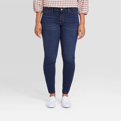 Women's Mid-Rise Skinny Jeans - Universal Thread™ Blue 7 Women's Mid-Rise Skinny Jeans - Universal Thread™ Blue - Image 5